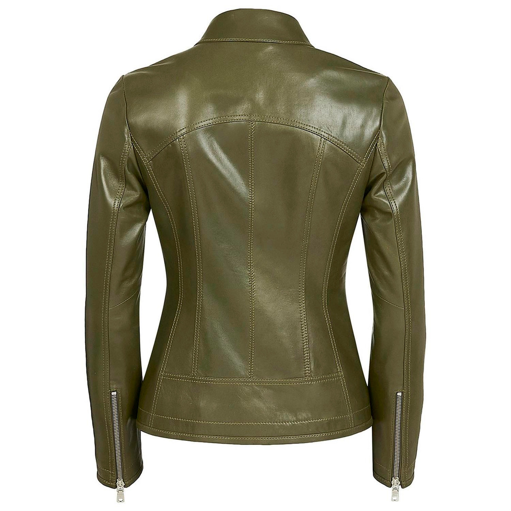 Alda Kadın Gömlek Yakalı Deri Ceket