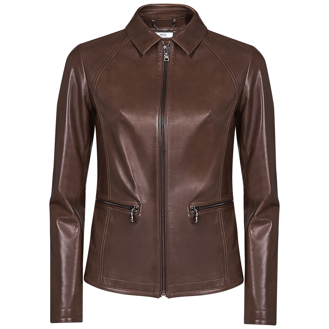 Alda Kadın Gömlek Yakalı Deri Ceket