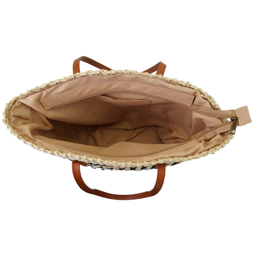 Aleah Bej Kadın Hasır Omuz Çantası