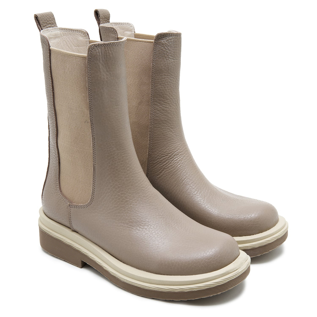 Alee Vizon Kadın Yandan Lastikli Deri Chelsea Bot