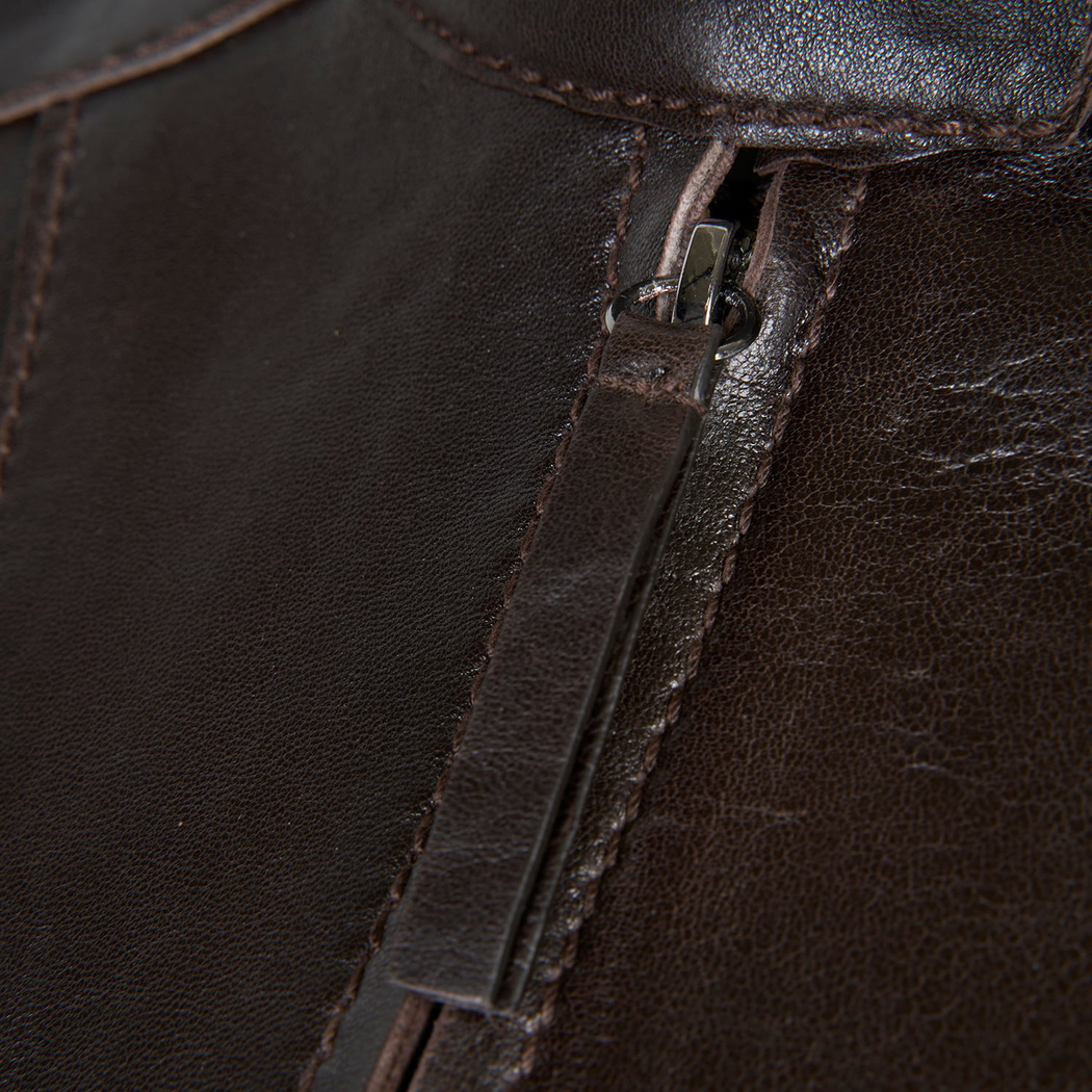 Alenna Kahve Kadın Deri Ceket