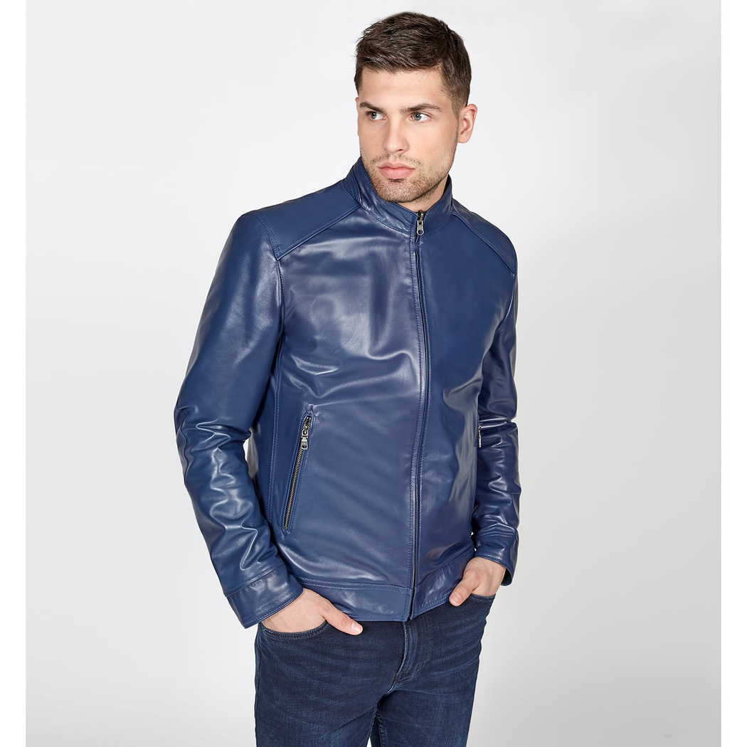 Aleron Erkek Çift Taraflı Deri Mont