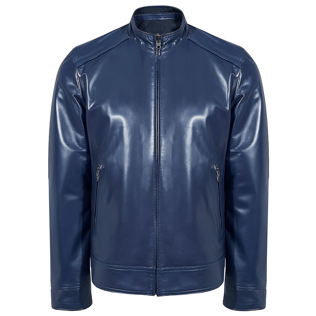 Aleron Erkek Çift Taraflı Deri Mont