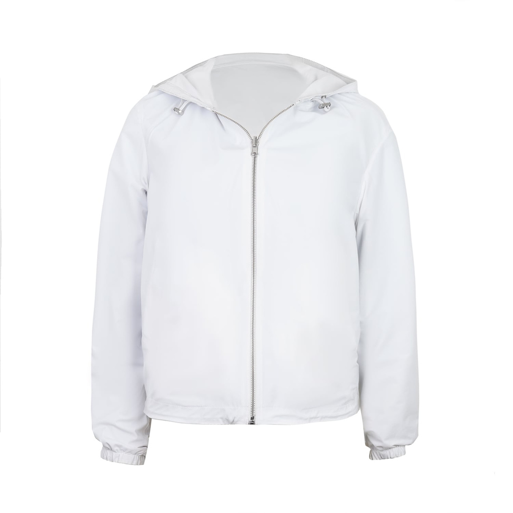 Alette Beyaz Kadın Çift Taraflı Bomber Deri Ceket