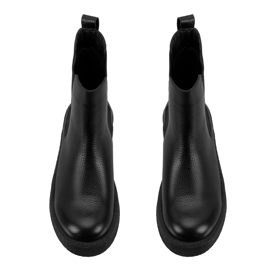 Alexis Siyah Kadın Lastikli Deri Chelsea Bot