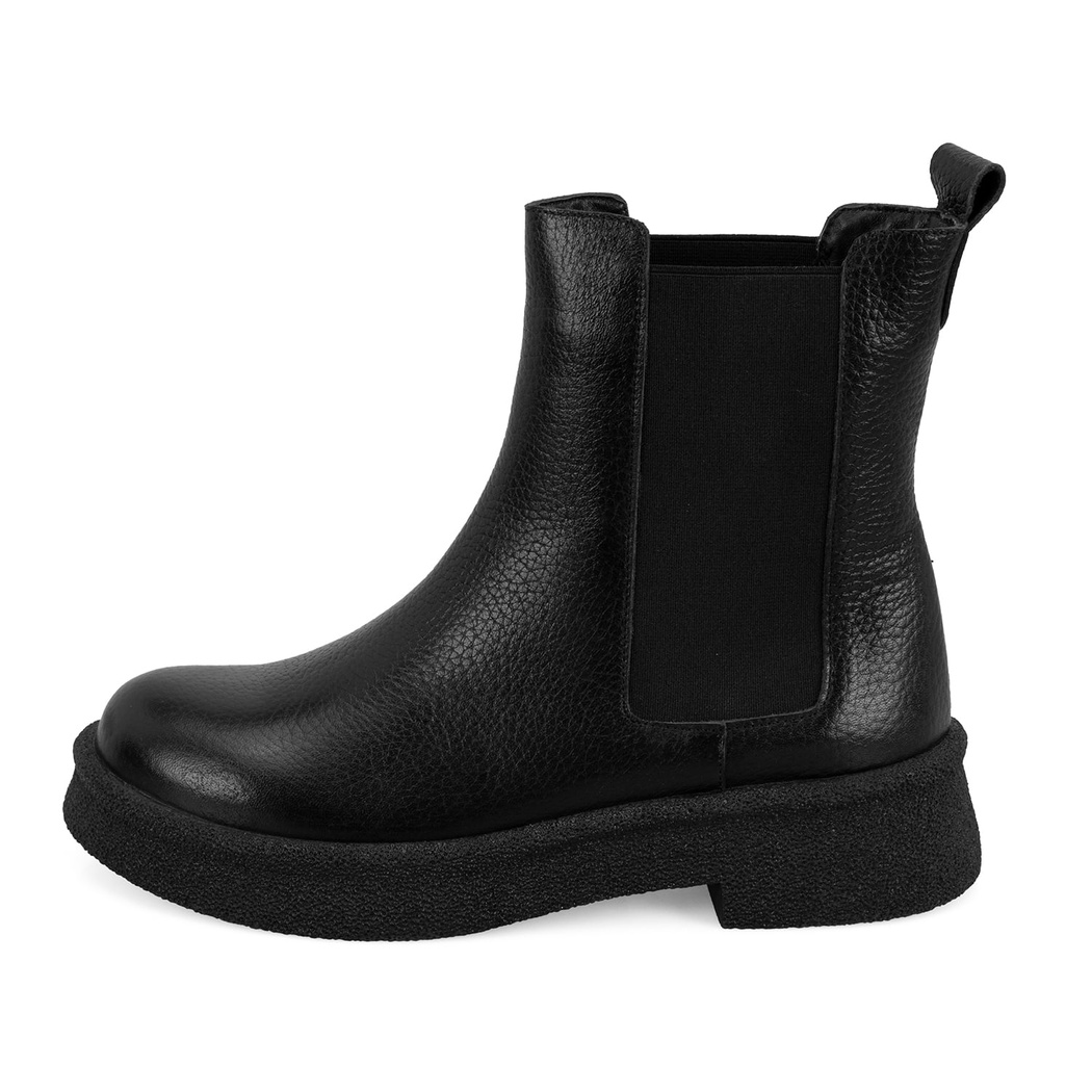 Alexis Siyah Kadın Lastikli Deri Chelsea Bot