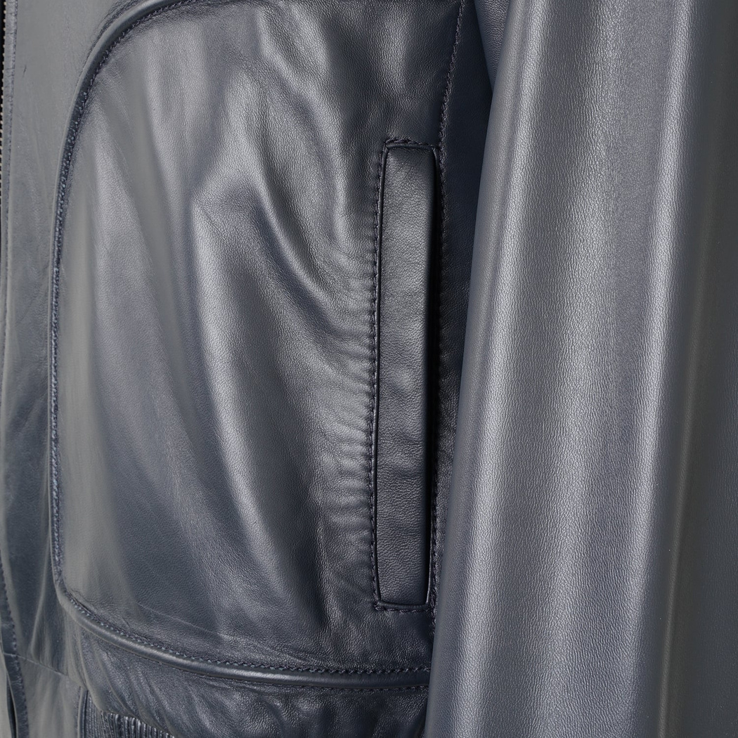 Alijha Gri Erkek Deri Mont