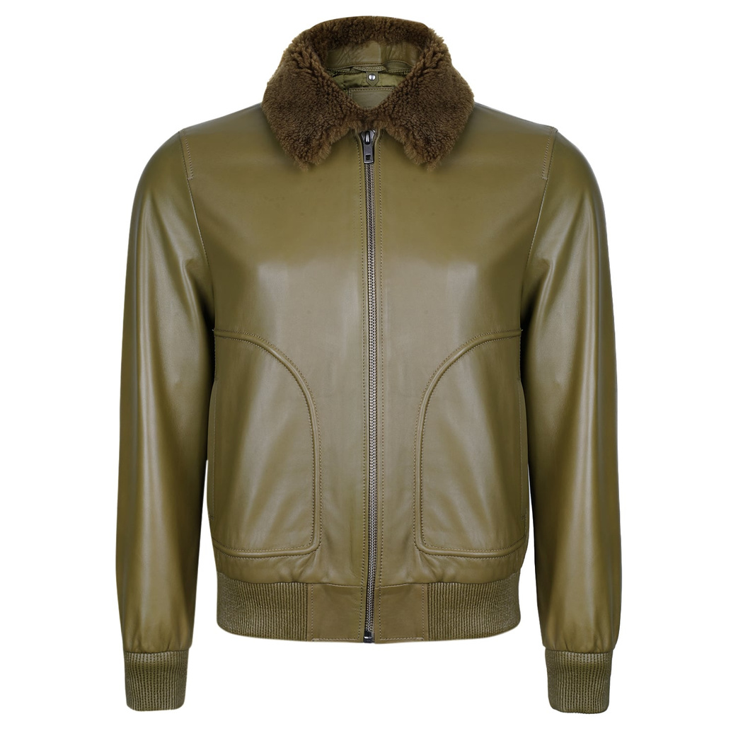 Alijha Haki Erkek Deri Mont