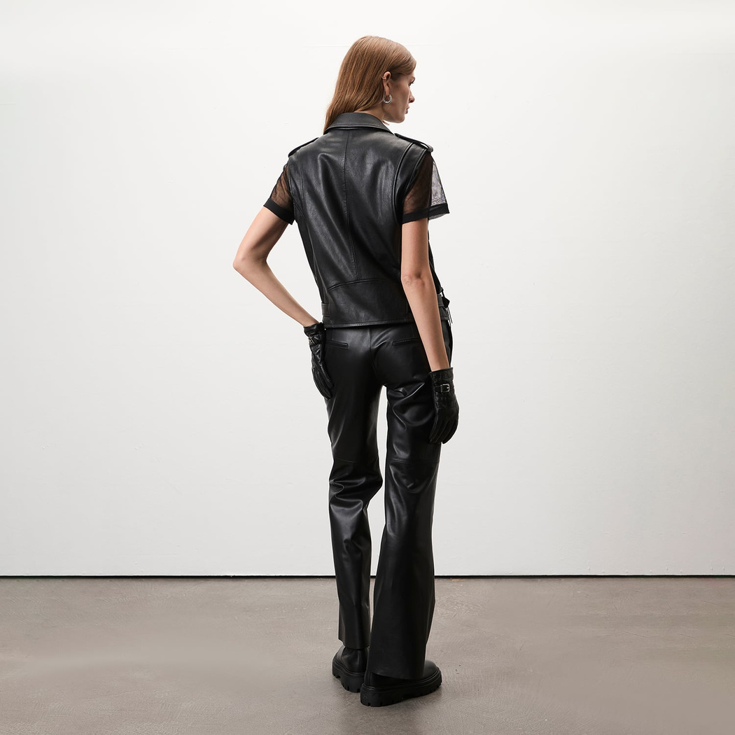 Alikae Siyah Kadın Deri Yelek