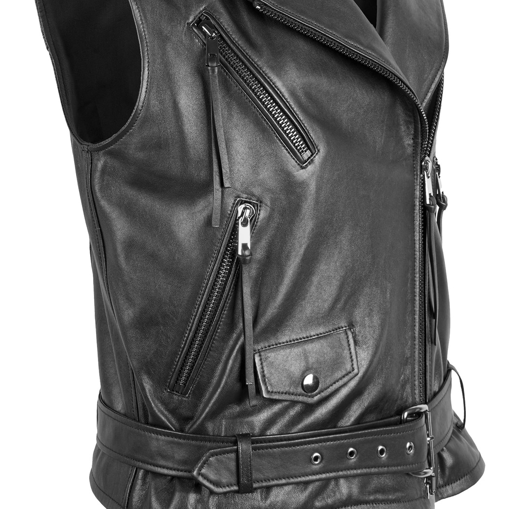 Alikae Siyah Kadın Deri Yelek