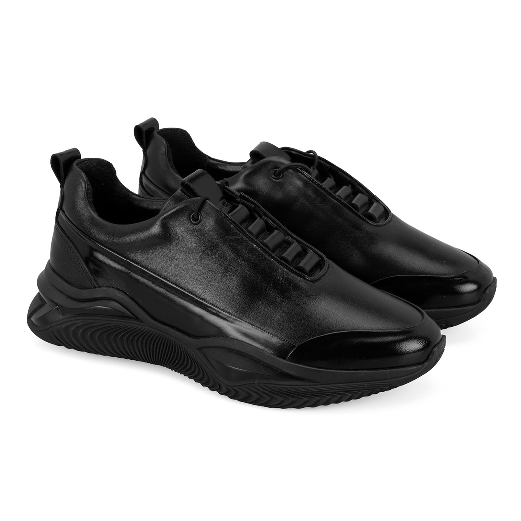 Alisa Siyah Erkek Deri Spor Ayakkabı