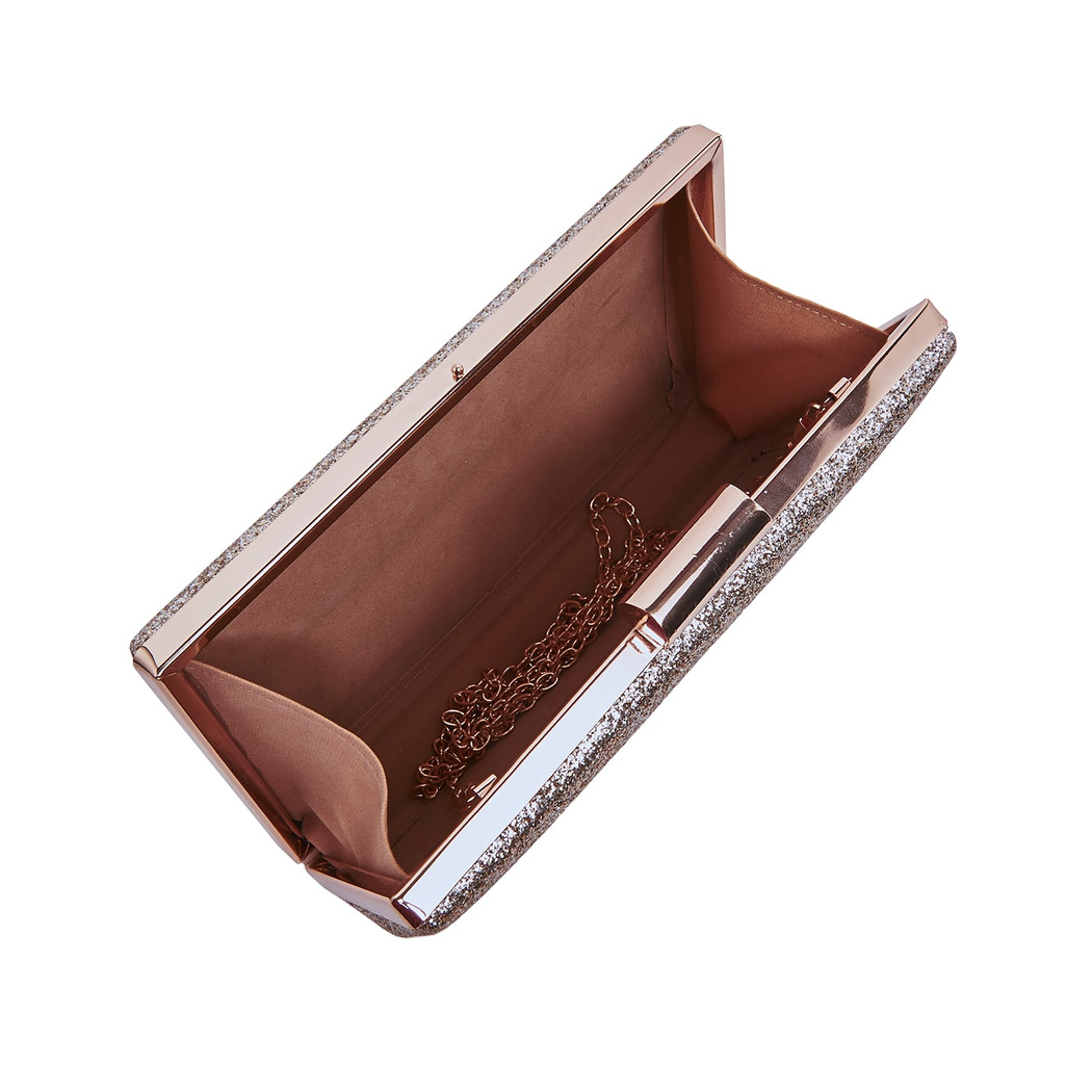 Altın Grass Zincir Detaylı Kadın Gece Çantası