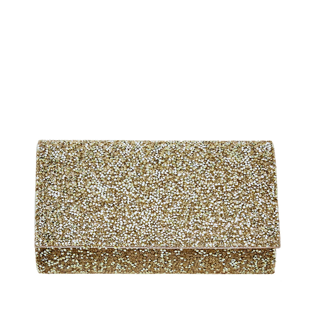 Altın Plant Zincir Detaylı Kadın Gece Çantası