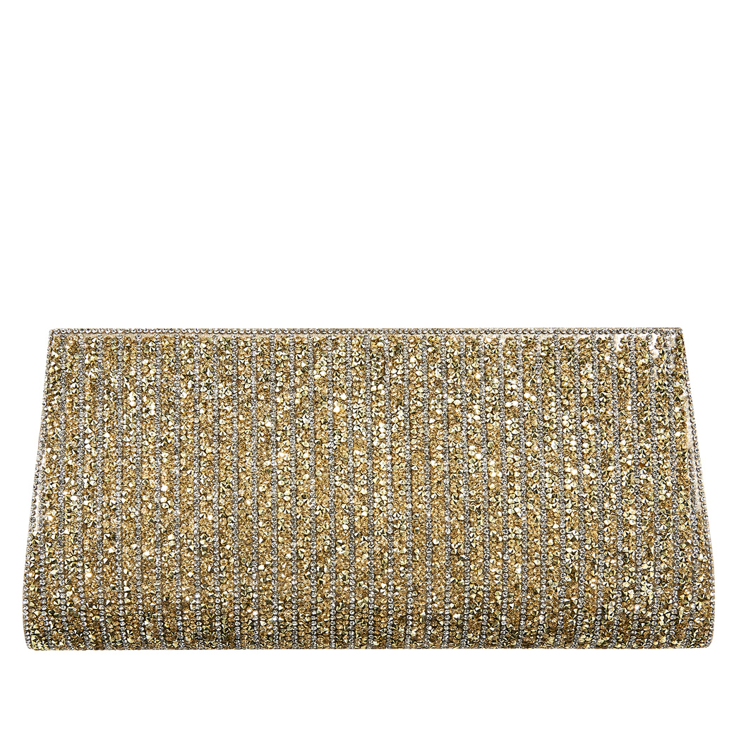 Altın Stengel Zincir Detaylı Kadın Gece Çantası