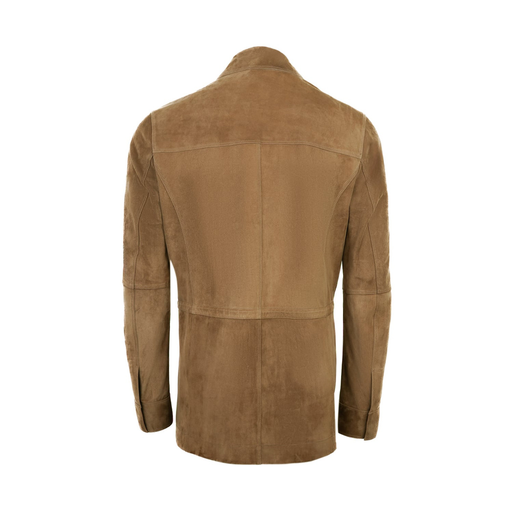 Alvise Kahve Erkek Süet Deri Ceket