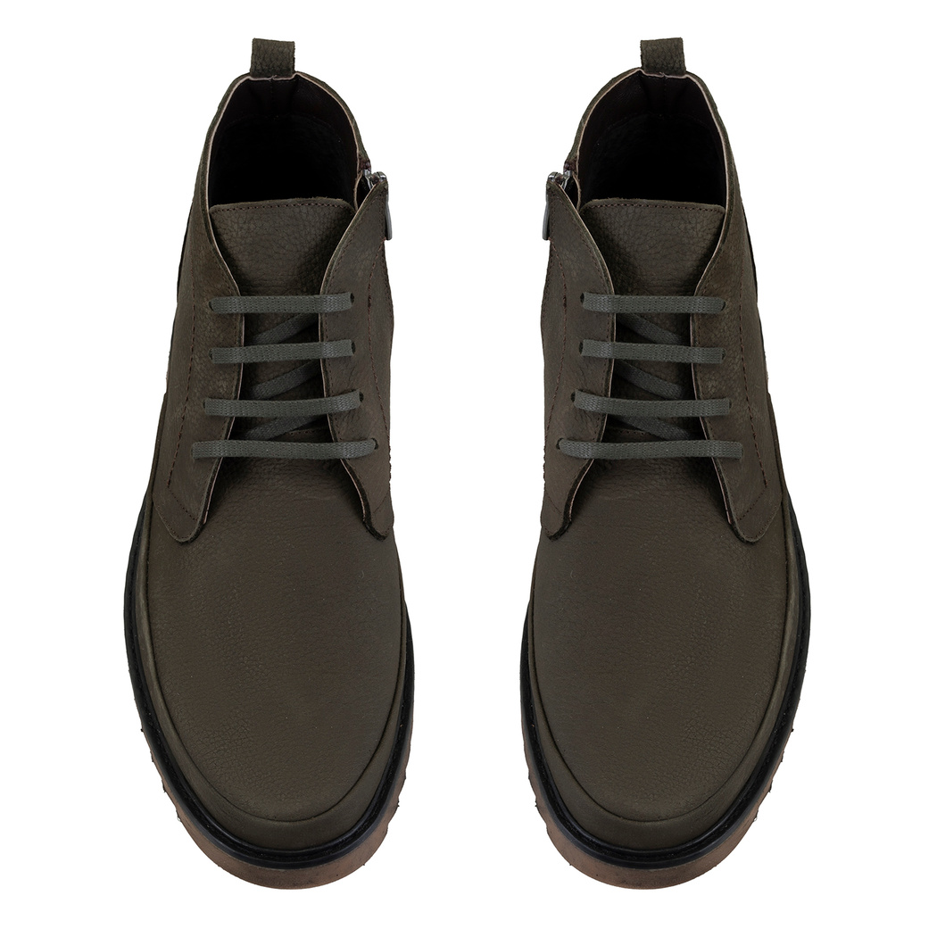 Amelas Yeşil Erkek Deri Bot