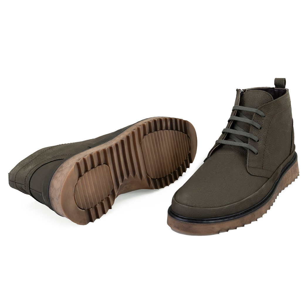 Amelas Yeşil Erkek Deri Bot