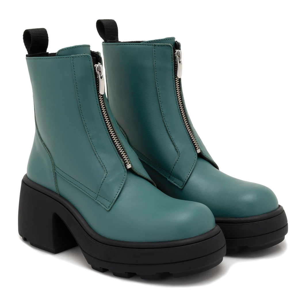 Amella Yeşil Kadın Deri Bot
