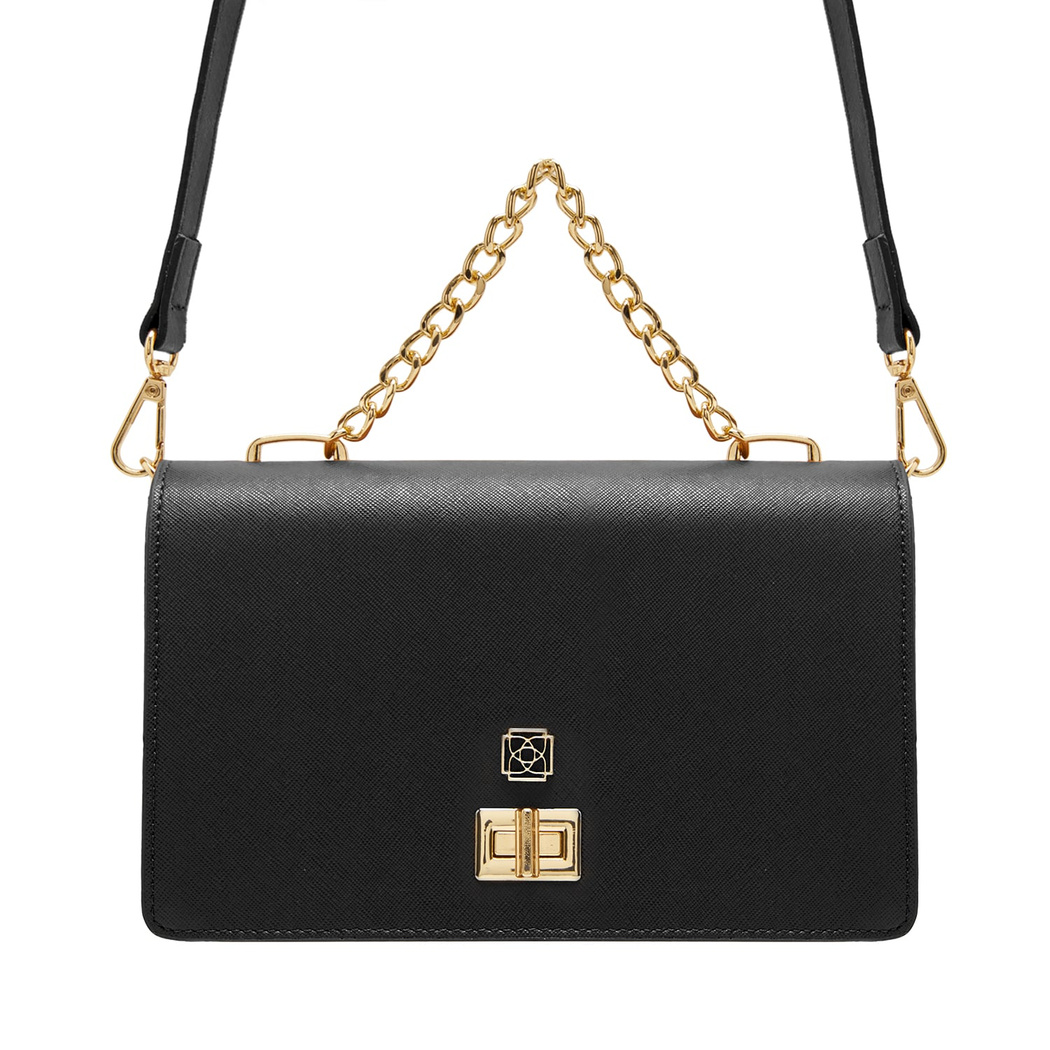Anais Siyah Kadın Zincir Detaylı El Çantası