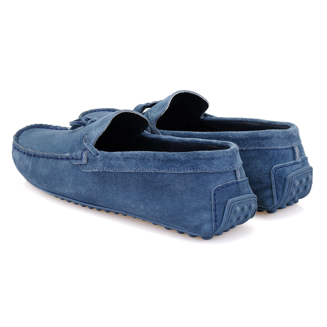 Ancil Mavi Erkek Süet Deri Loafer