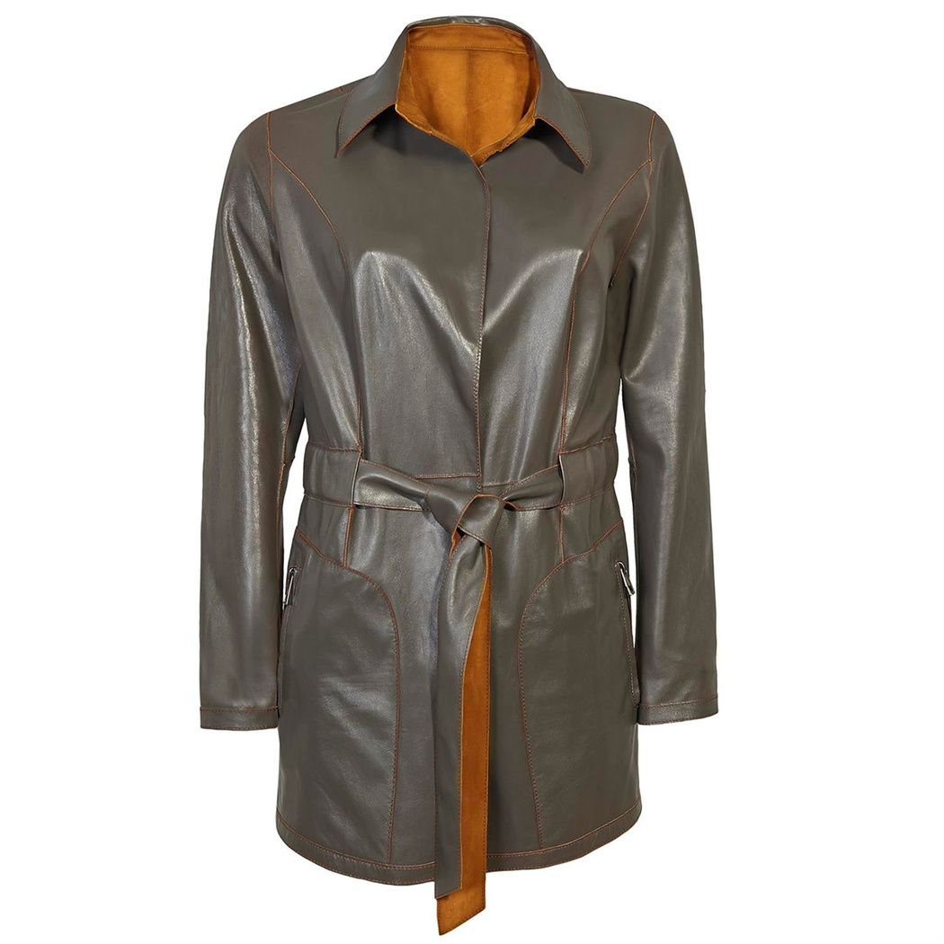 Andra Kadın Çift Taraflı Deri Pardösü