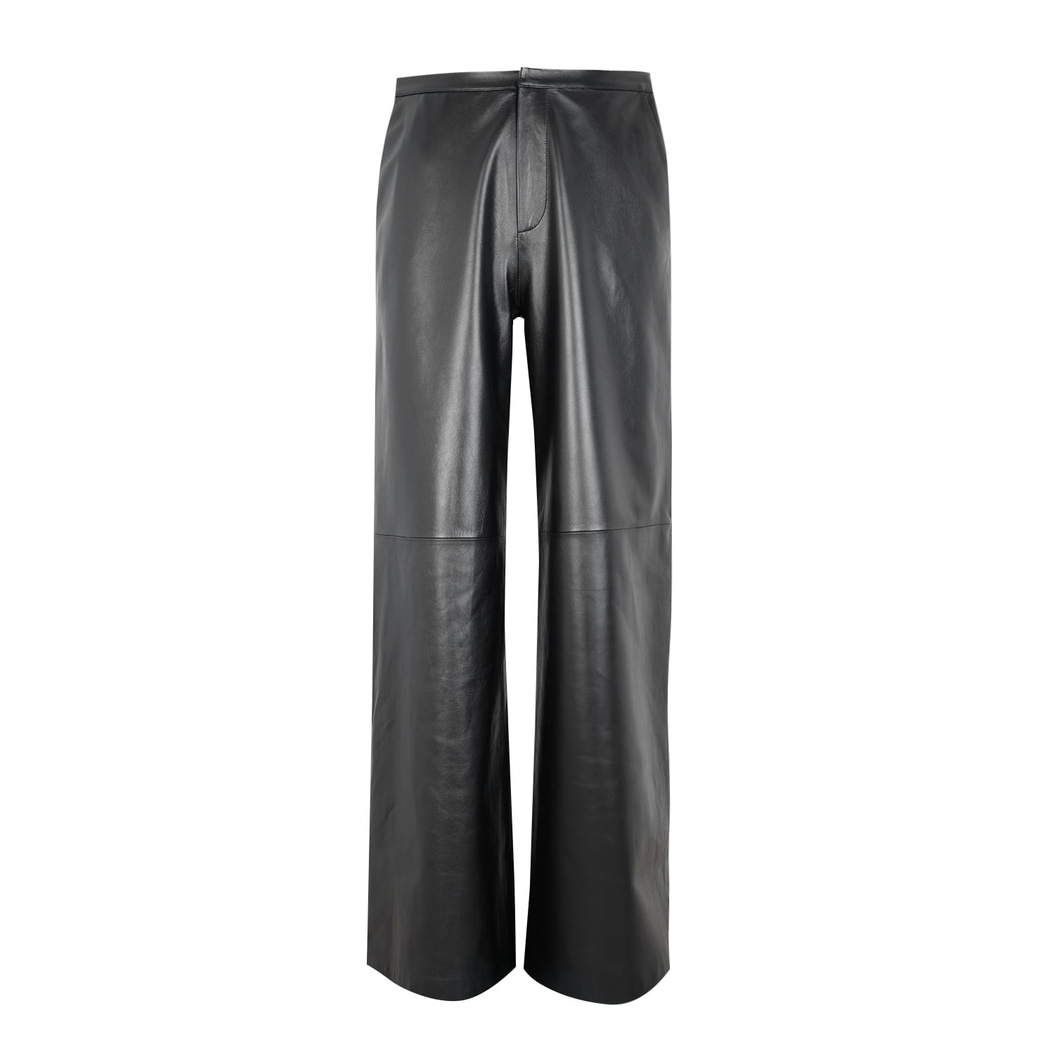 Angeni Siyah Kadın Deri Pantolon