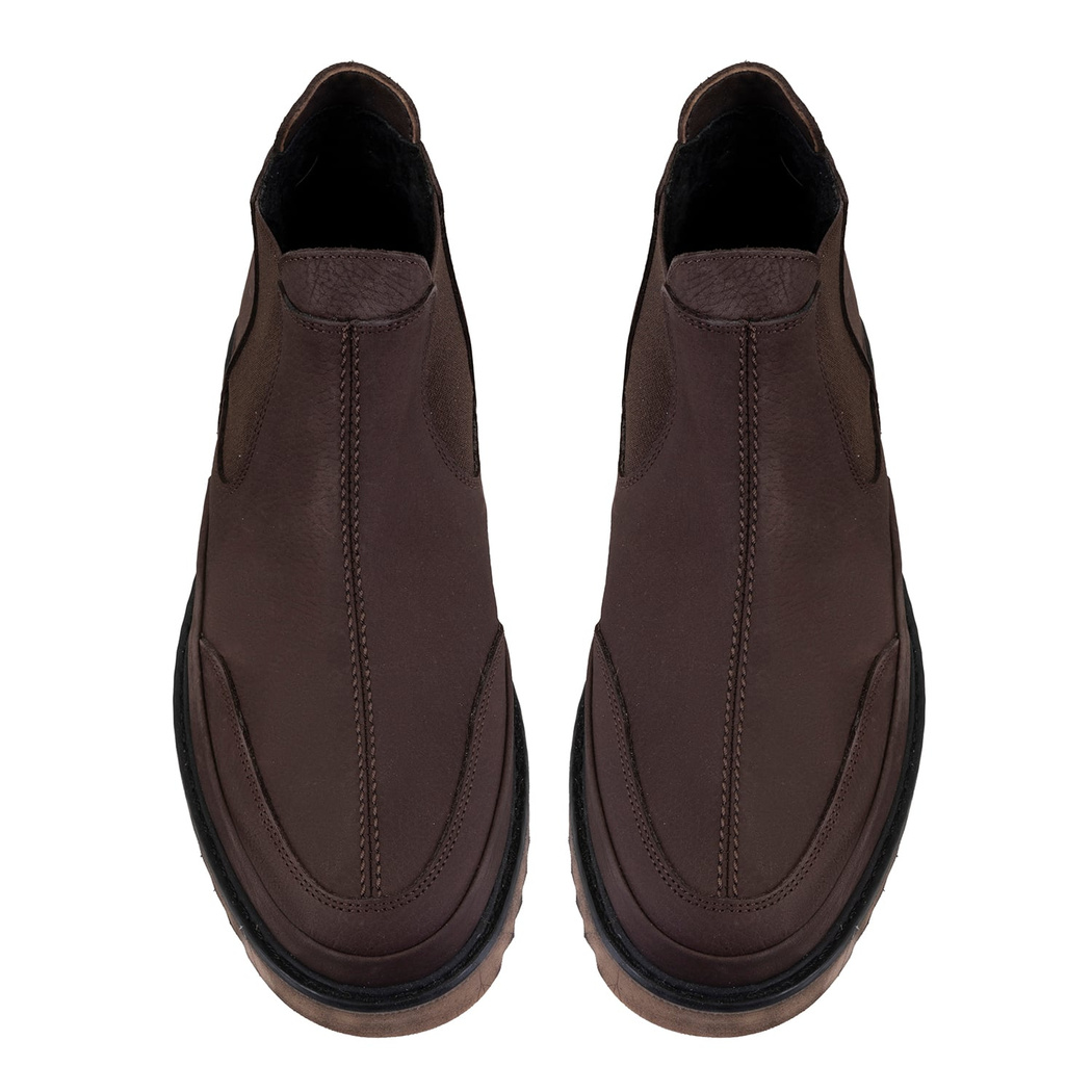 Aniana Kahve Erkek Deri Chelsea Bot