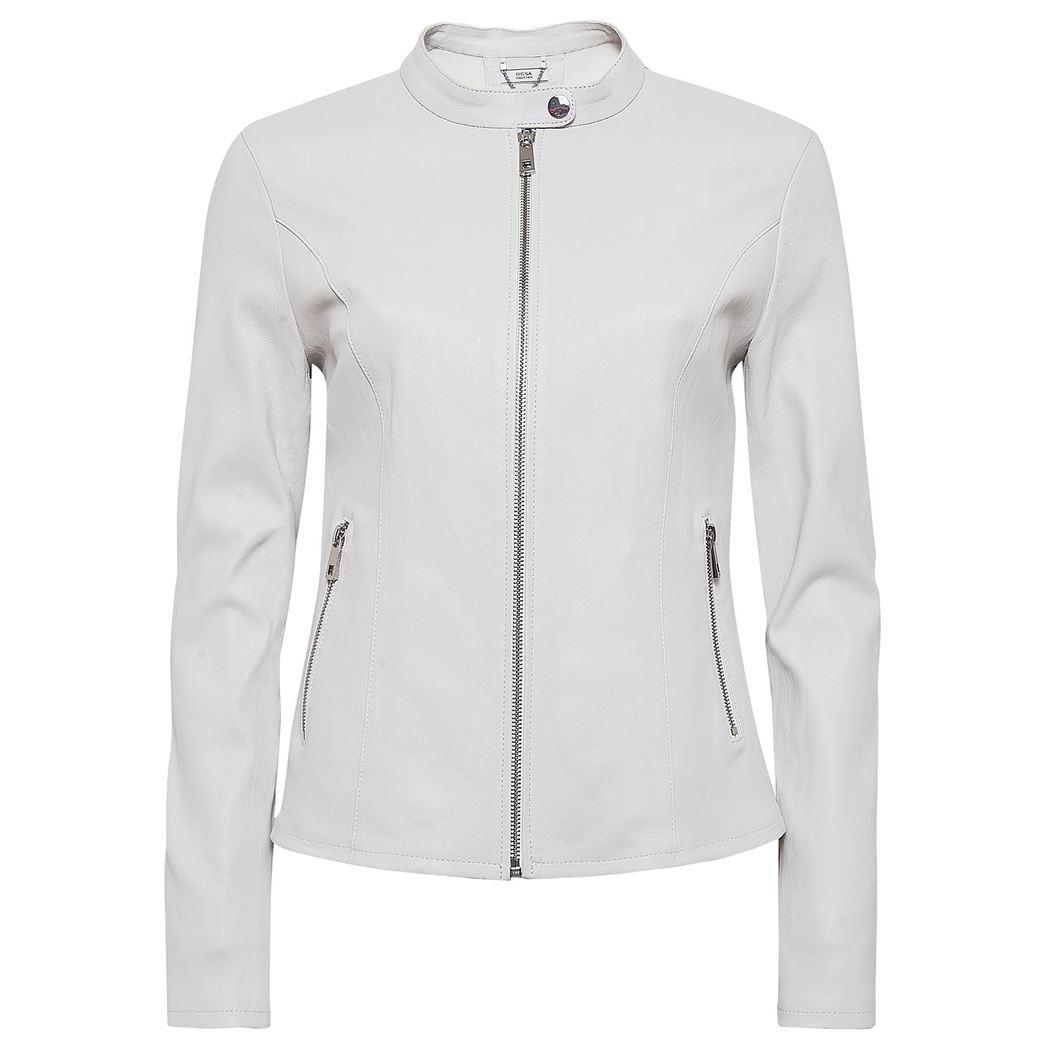 Anila Kadın Deri Streç Biker Mont