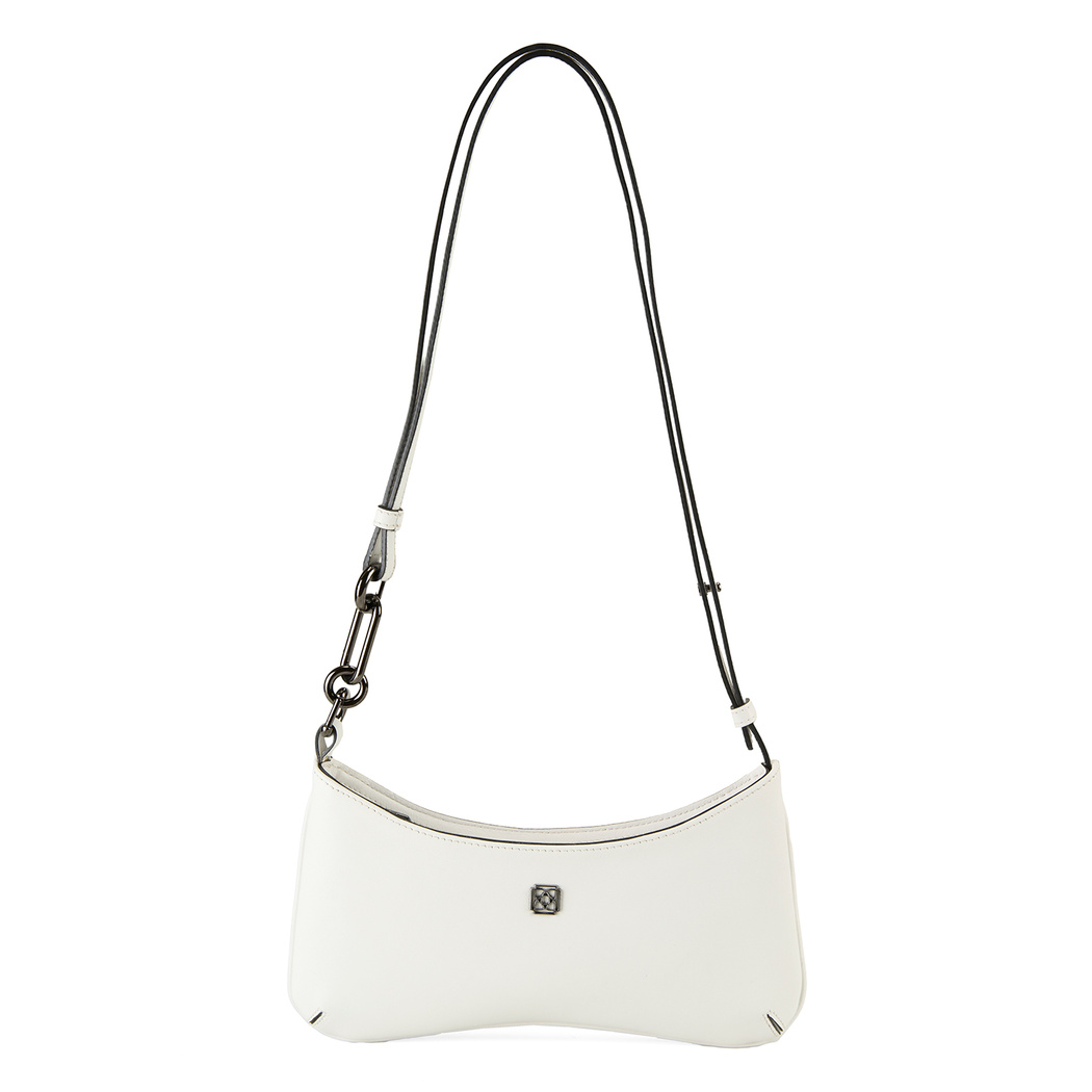 Annie Beyaz Kadın Deri Omuz Çantası