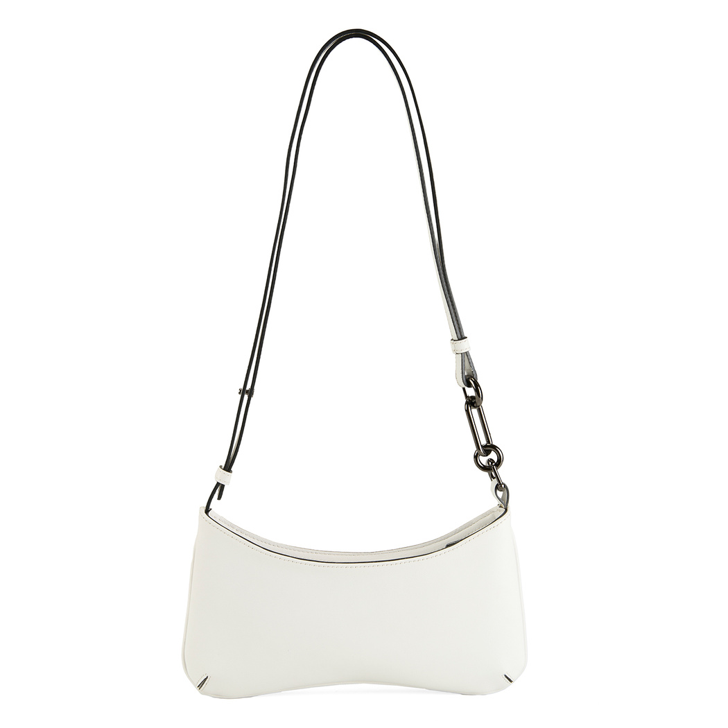 Annie Beyaz Kadın Deri Omuz Çantası