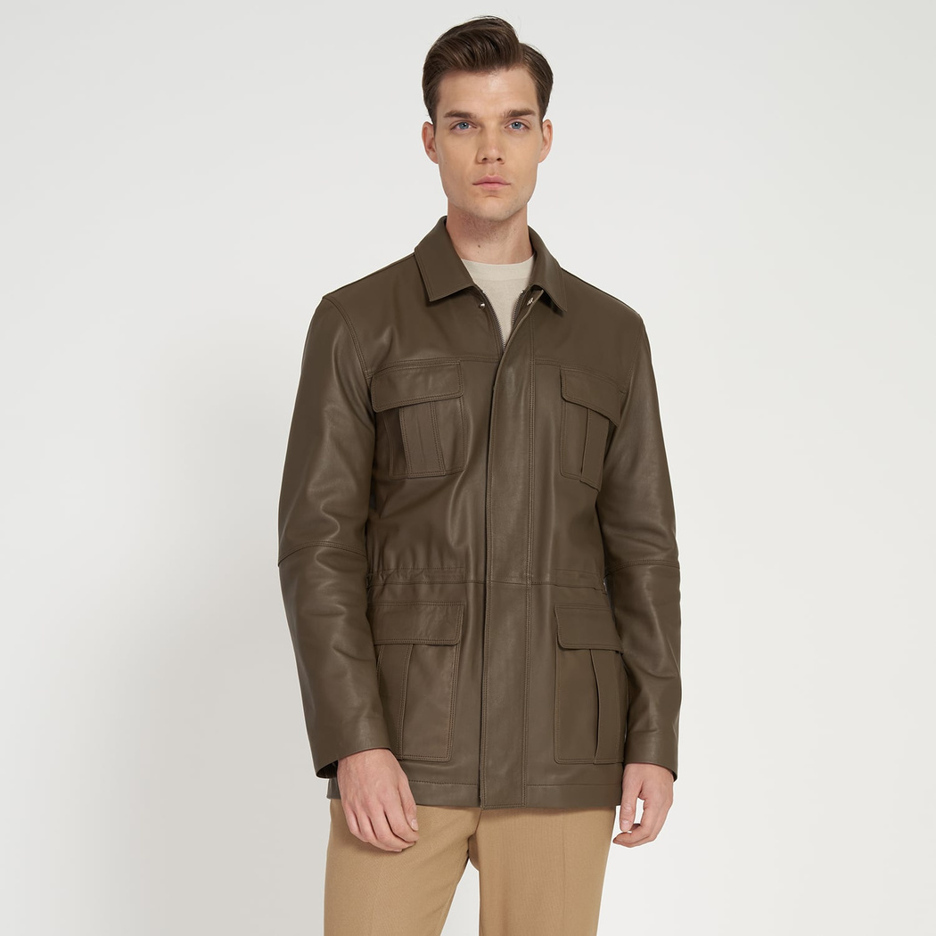 Anton Haki Erkek Deri Kaban