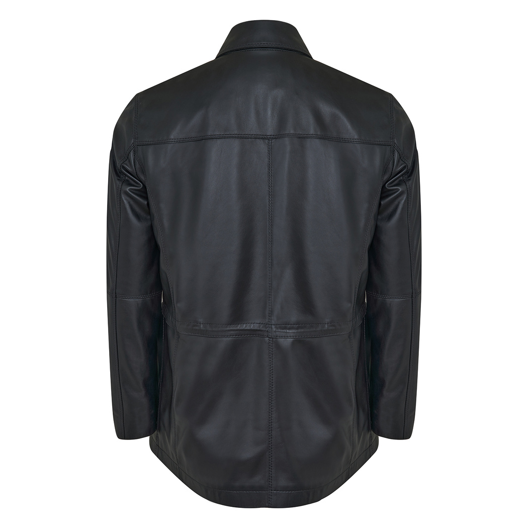 Anton Siyah Erkek Deri Kaban