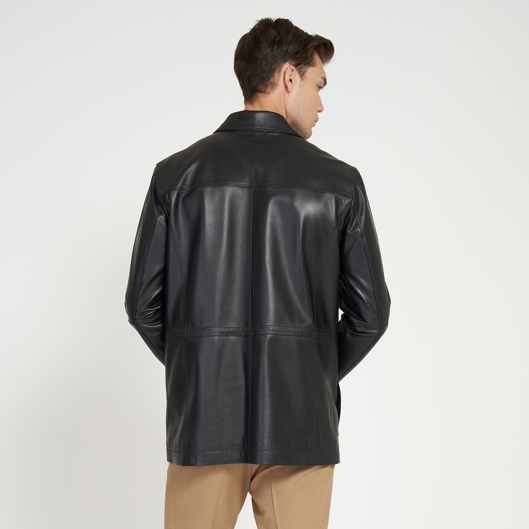 Anton Siyah Erkek Deri Kaban