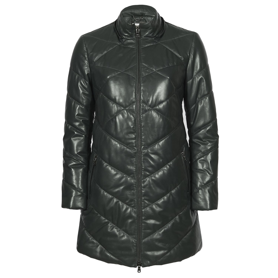 Aoibhinn Kadın Şişme Deri Mont