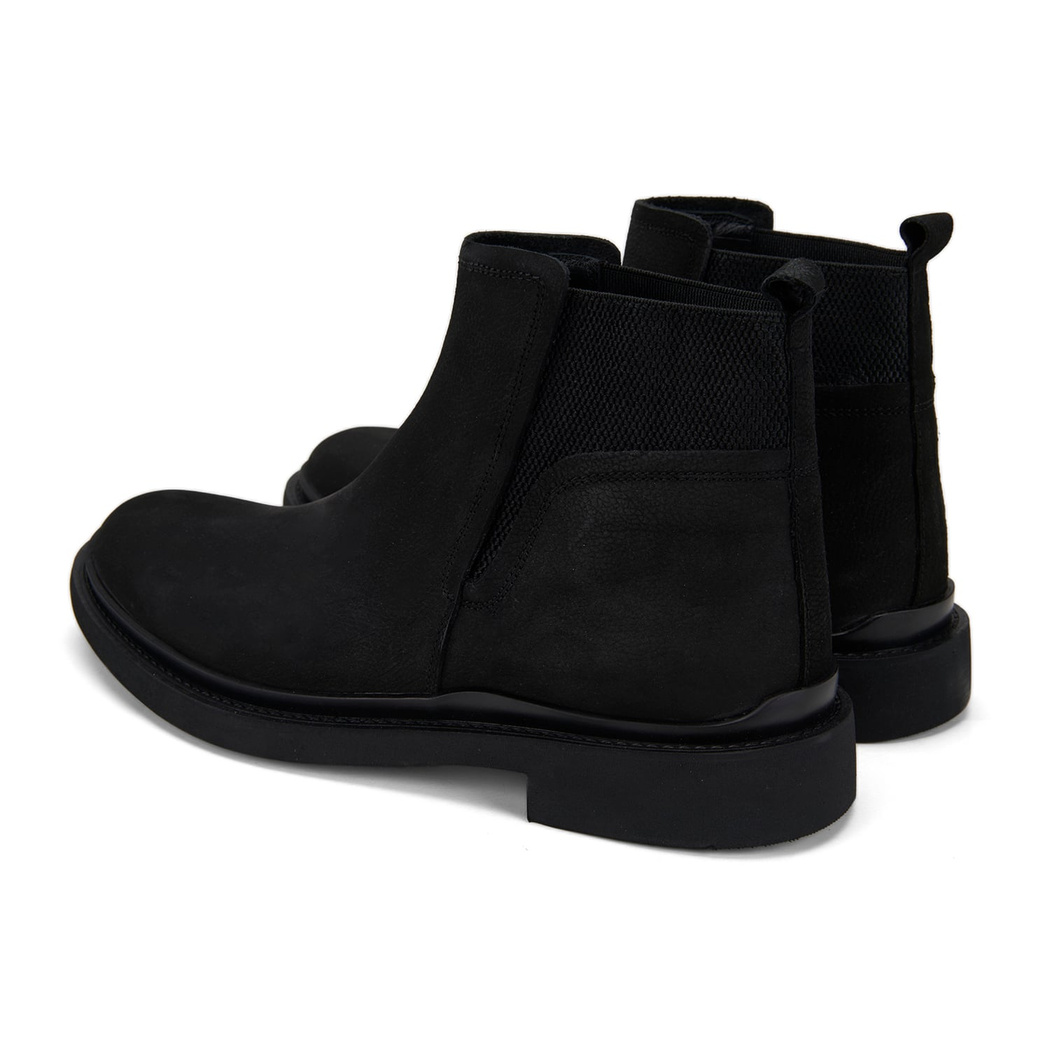 Arella Siyah Erkek Nubuk Deri Bot