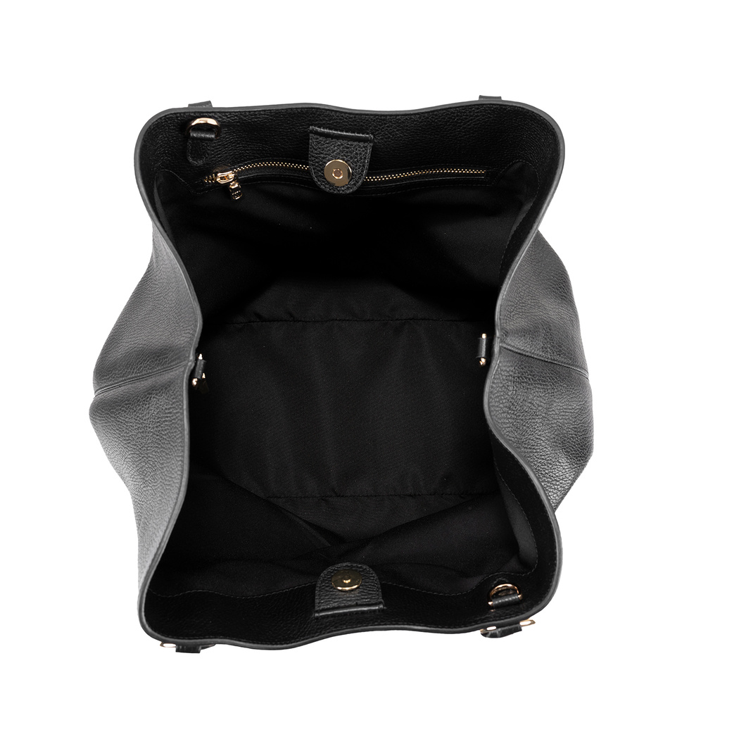 Argilla Siyah Kadın Deri Omuz Çantası