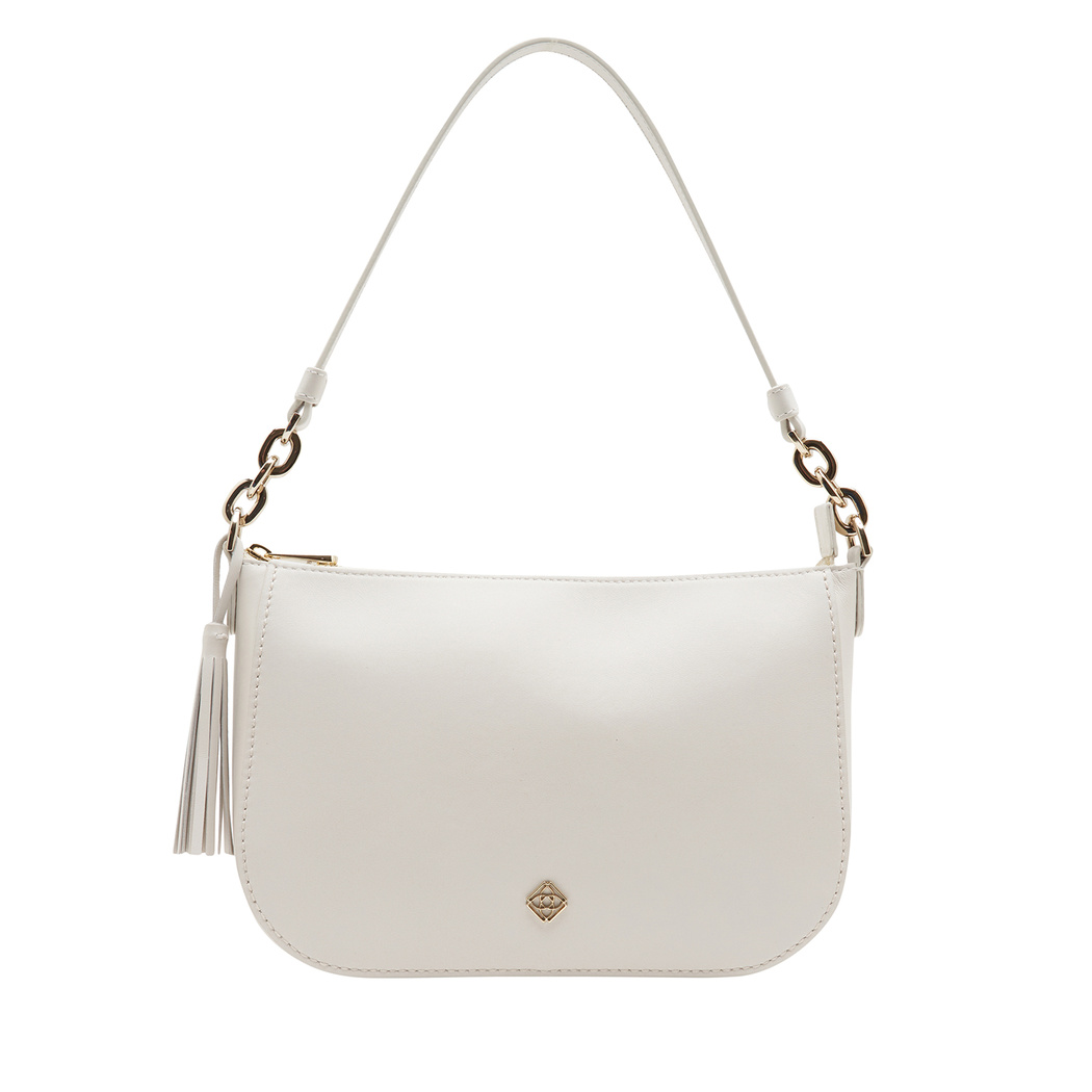 Ariana Beyaz Kadın Deri Omuz Çantası