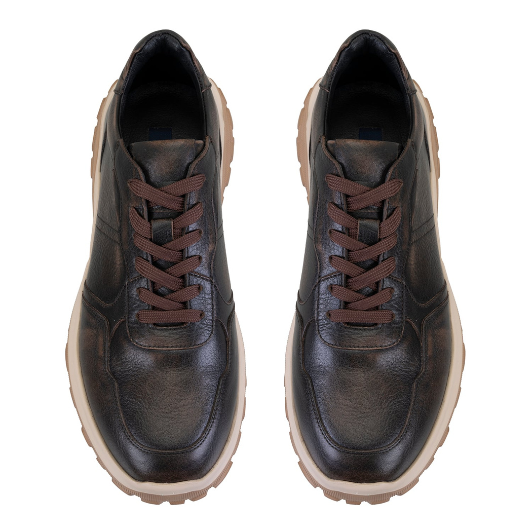 Arisa Kahve Erkek Bağcıklı Deri Spor Ayakkabı