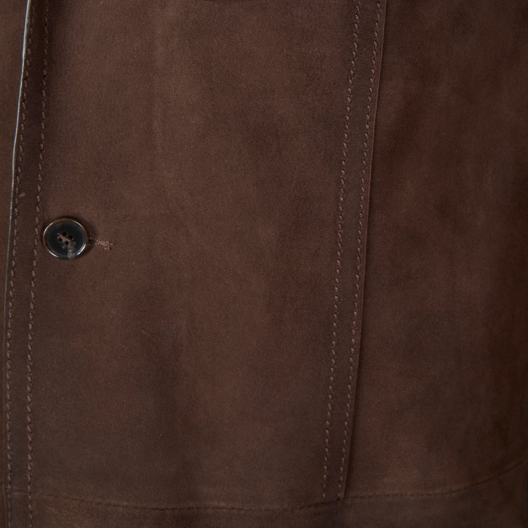 Arnie Kahve Erkek Süet Deri Ceket