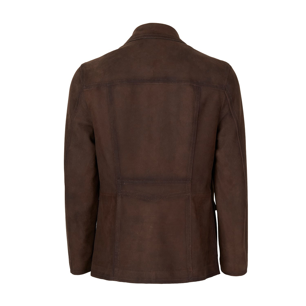Arnie Kahve Erkek Süet Deri Ceket