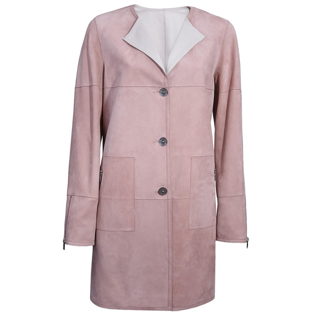 Arona Kadın Çift Taraflı Süet Pardösü