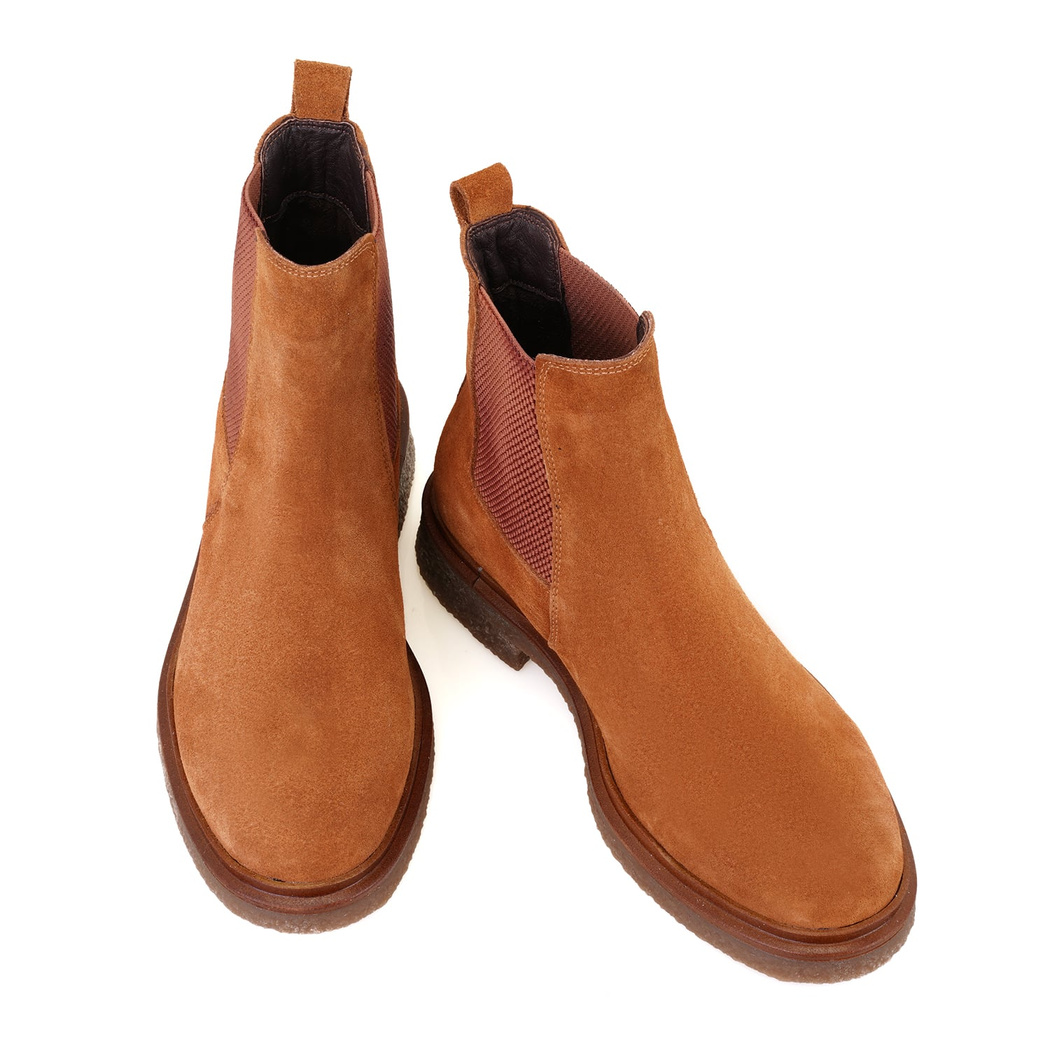 Ascent Taba Kadın Lastikli Süet Deri Chelsea Bot