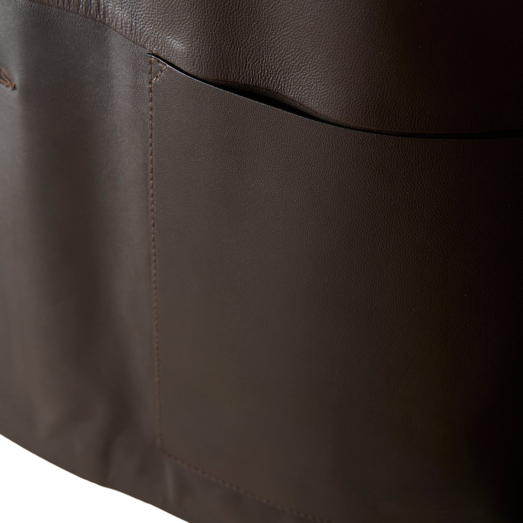 Auburn Kahverengi Erkek Deri Blazer Ceket