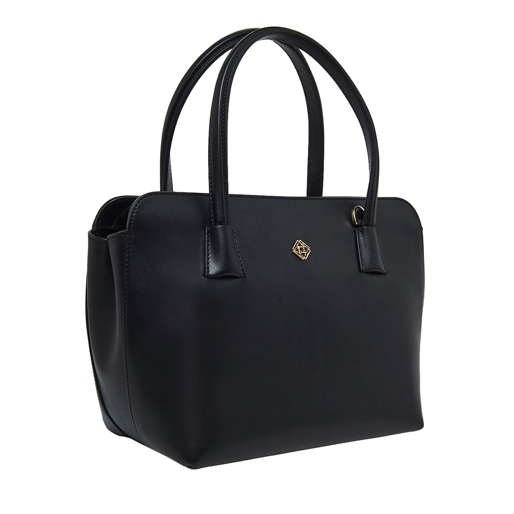 Audra Siyah Kadın Deri El Çantası