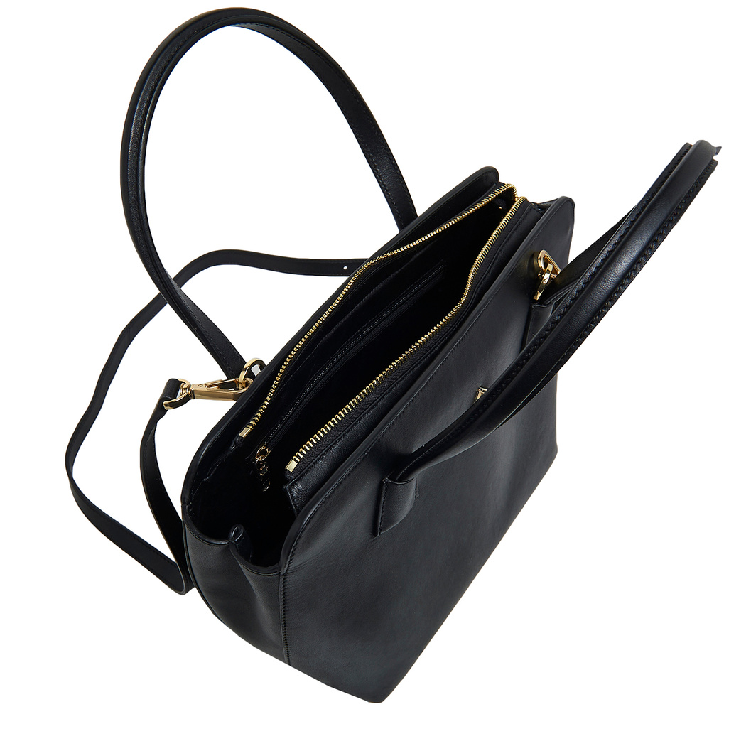 Audra Siyah Kadın Deri El Çantası