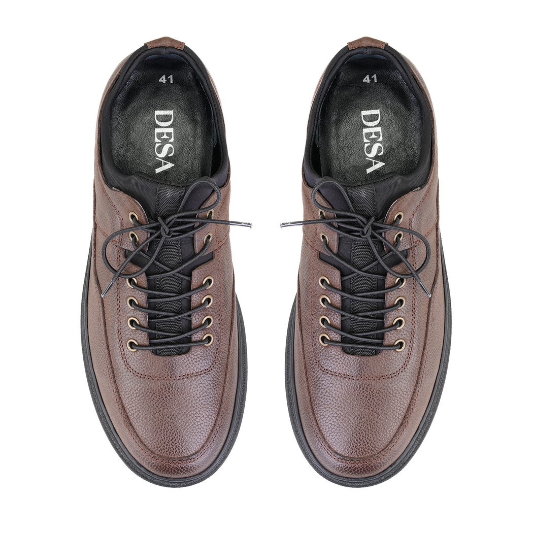 Auke Kahve Erkek Deri Spor Ayakkabı