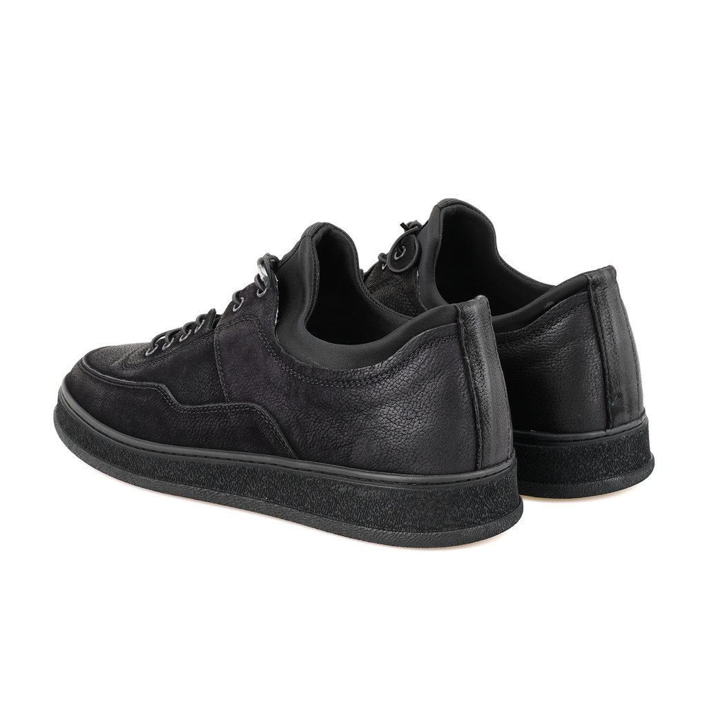 Auke Siyah Erkek Deri Spor Ayakkabı