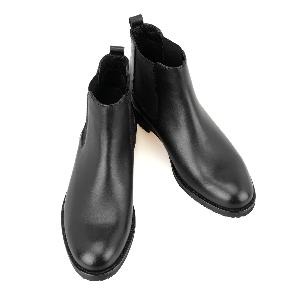 Aulia Siyah Erkek Lastikli Deri Chelsea Bot