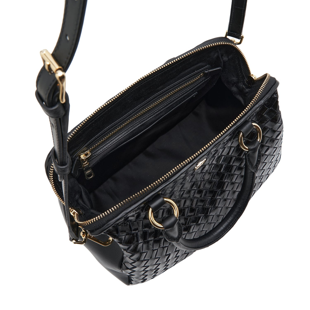 Azalea Siyah Kadın Örgü Deri El Çantası