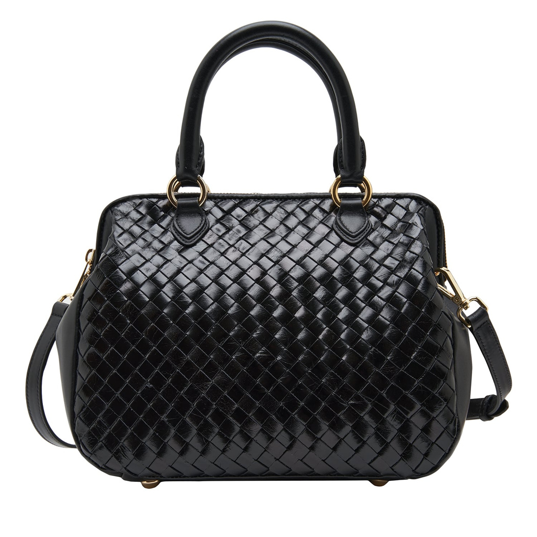 Azalea Siyah Kadın Örgü Deri El Çantası